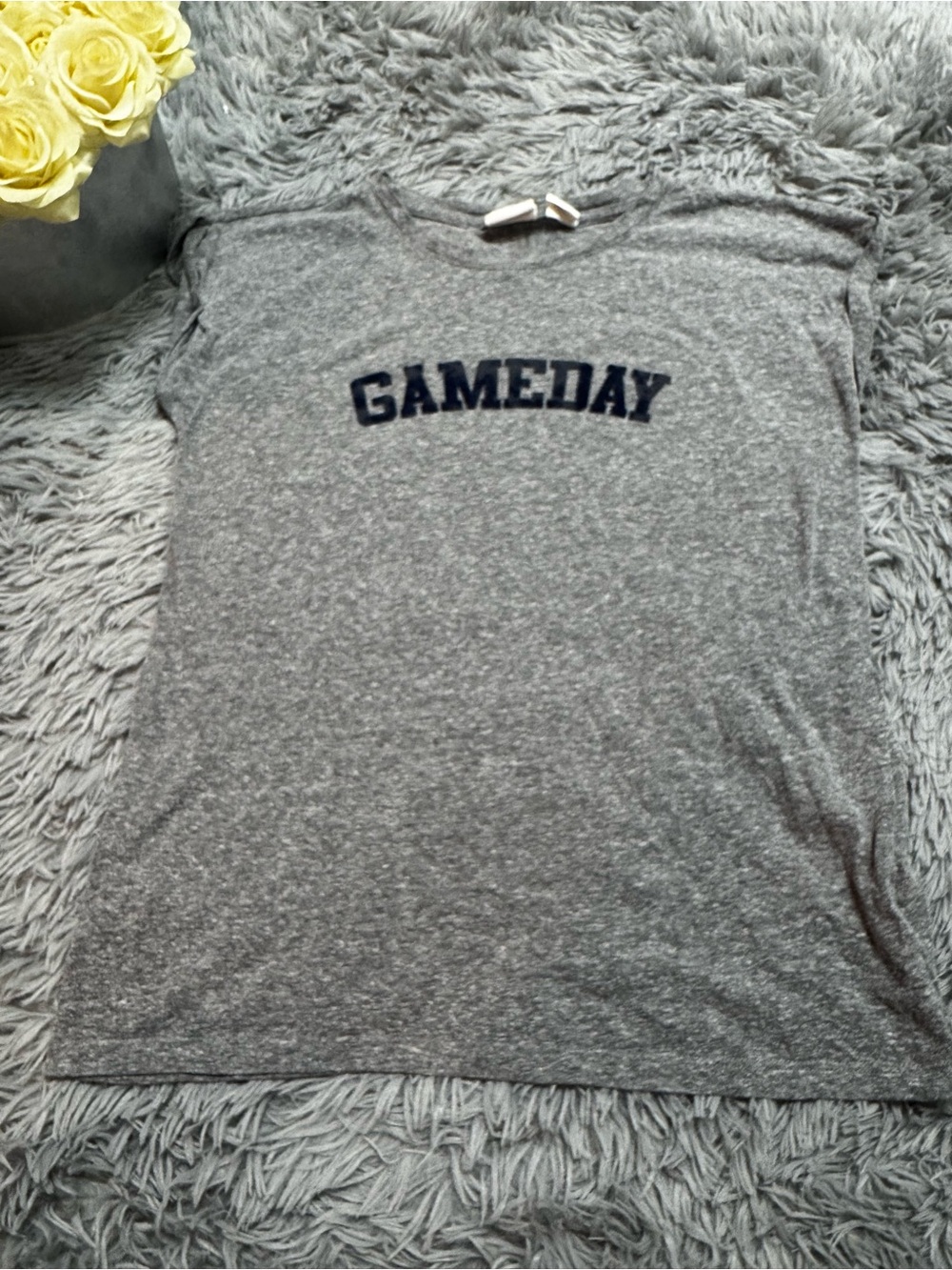 C&C California Gray Tee with Navy GAMEDAY Print